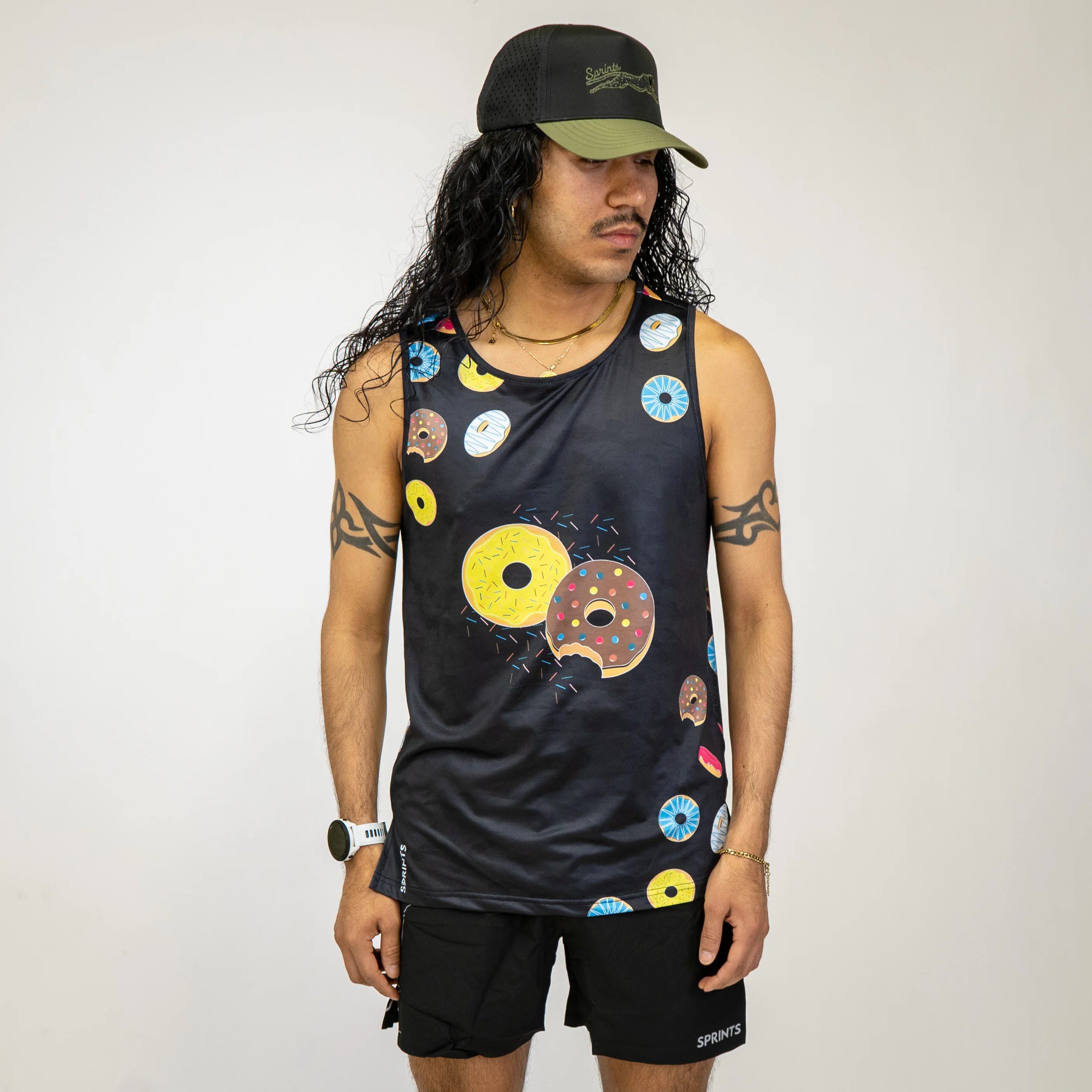 Mens Running Tank - Donuts - Image 3