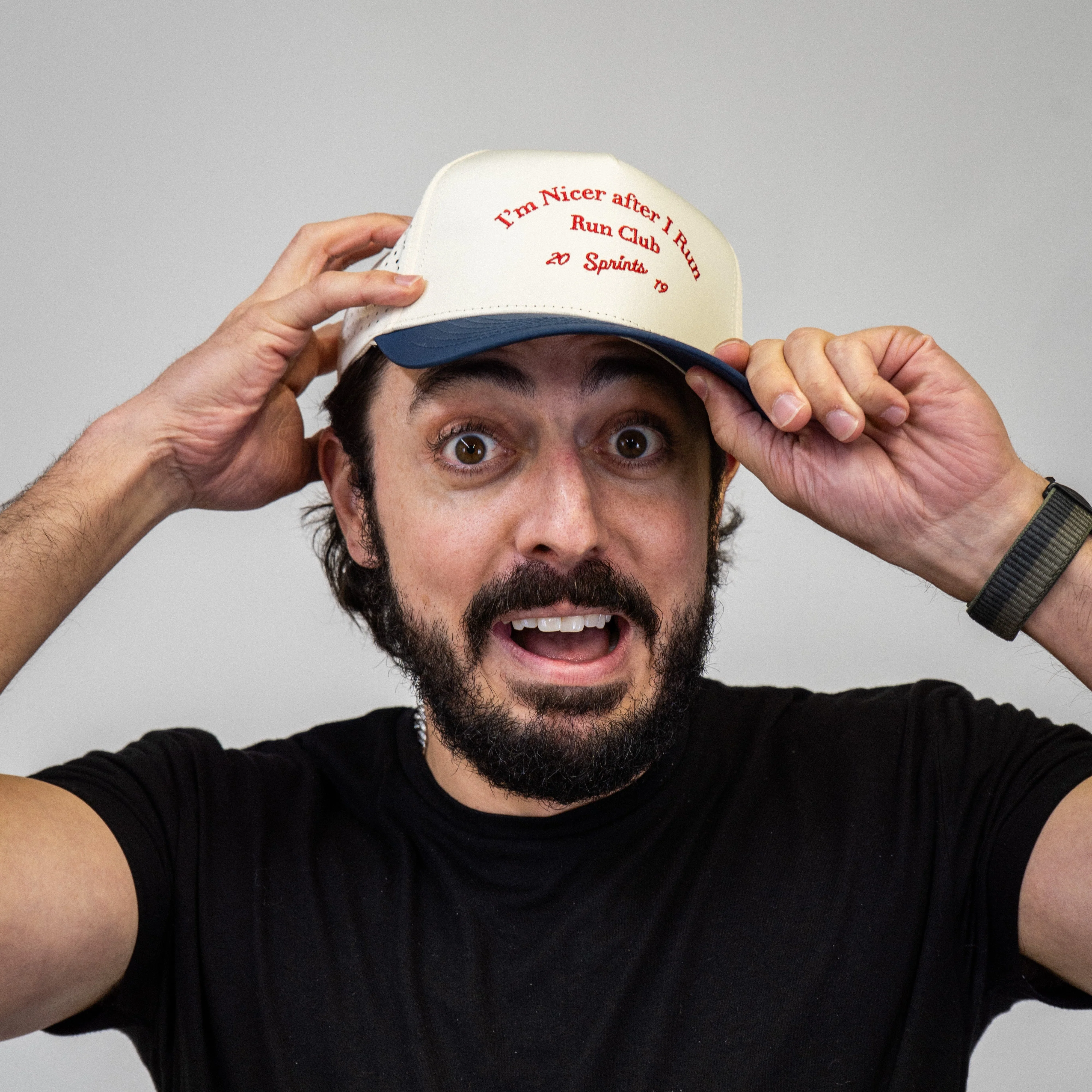I'm Nicer After I Run Run Club Structured VP Hat (Unisex) - Image 3