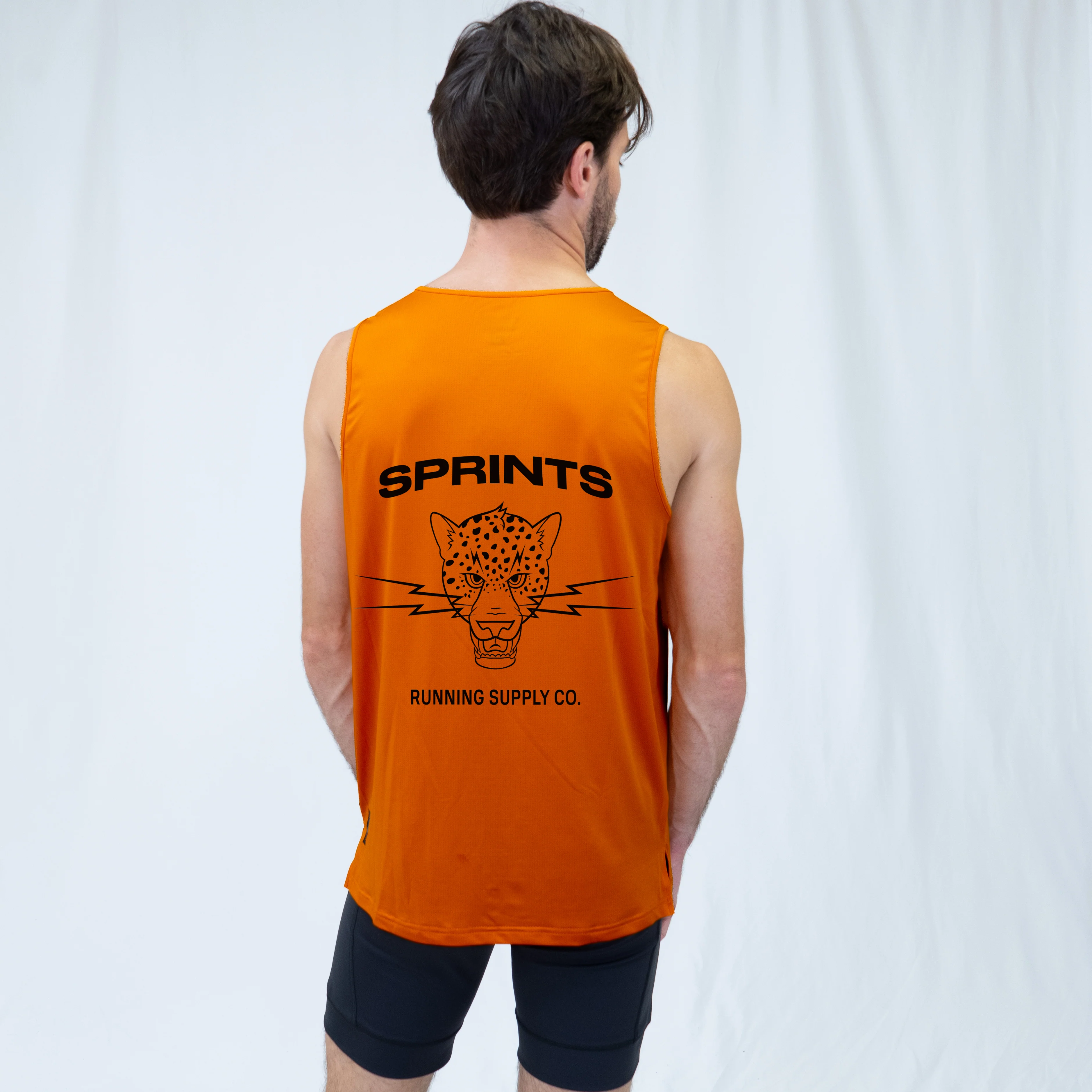 Mens Core Zero Running Tank - Vault Jag Orange - Image 2