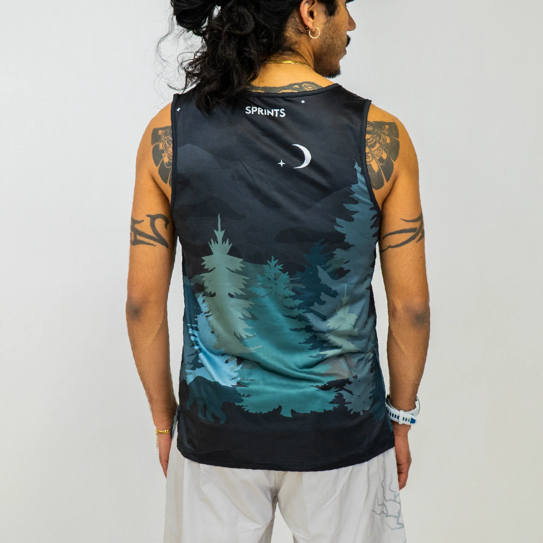 Mens Running Tank - Nightfall Grizzly - Image 4