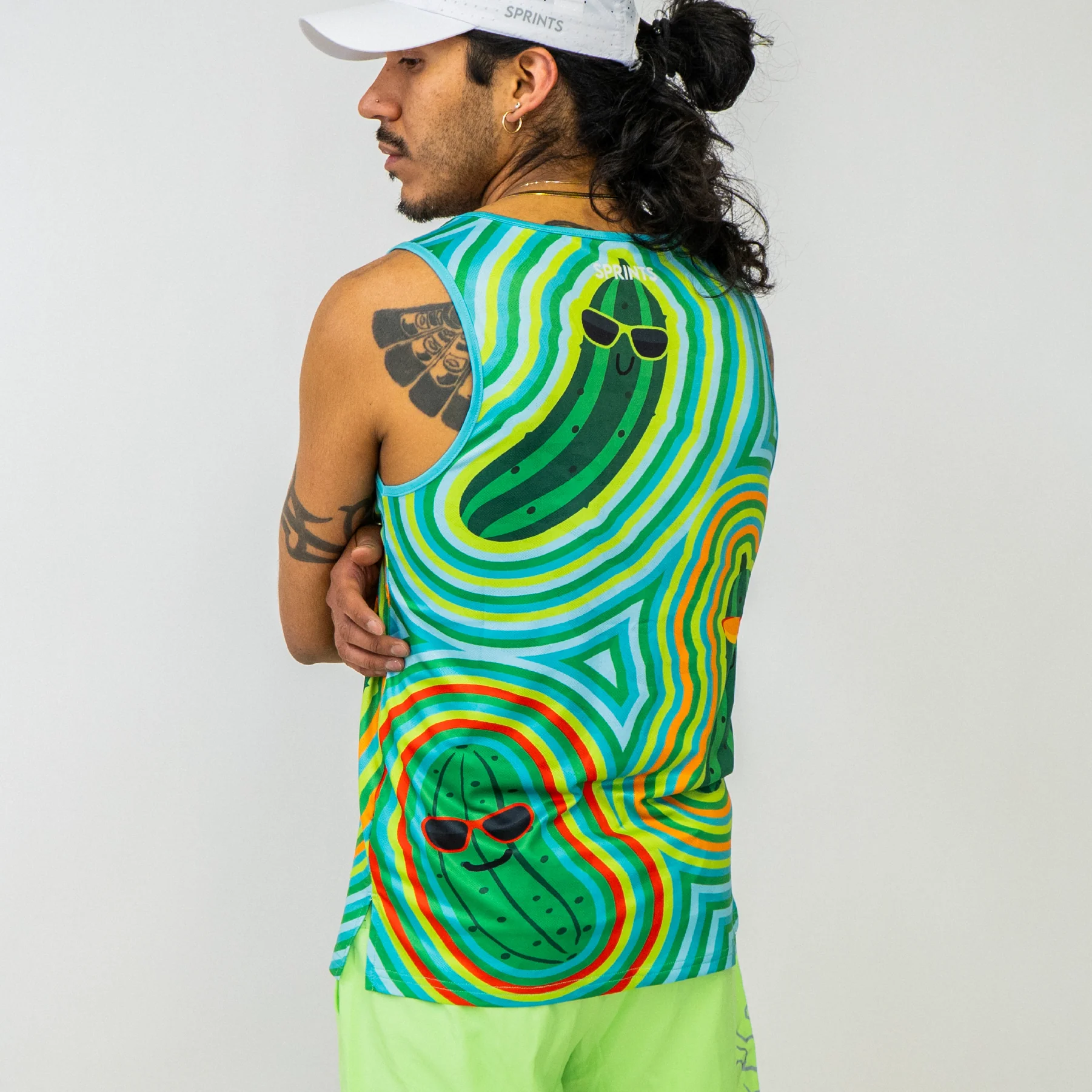 Mens Running Tank - Pickle Power - Image 3