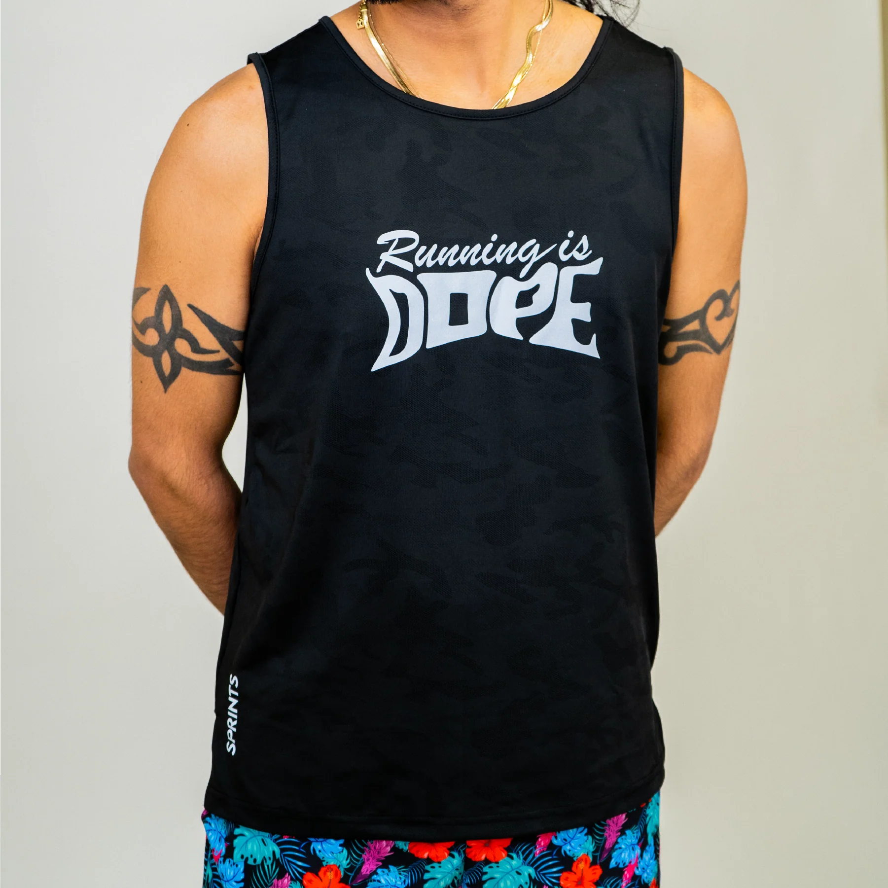 Mens Running Tank - Running is Dope Reflective - Image 3