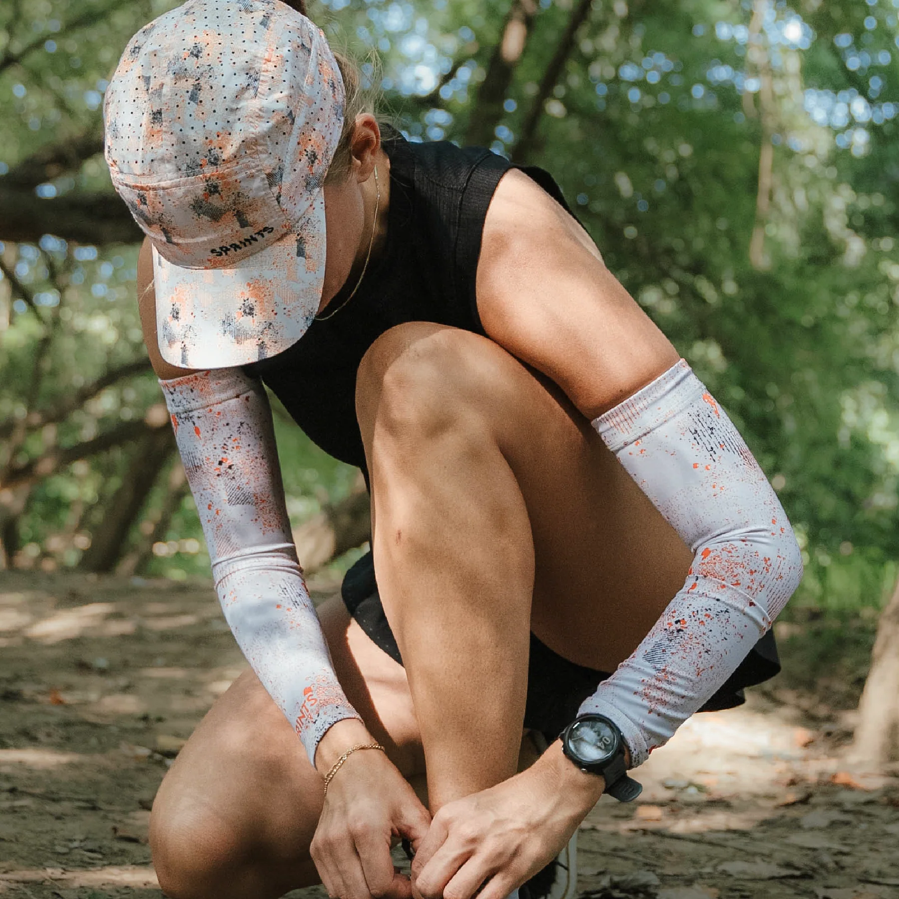 Compression Arm Sleeves - Setting Sun Evaporated Ventilation (Unisex) - Image 3