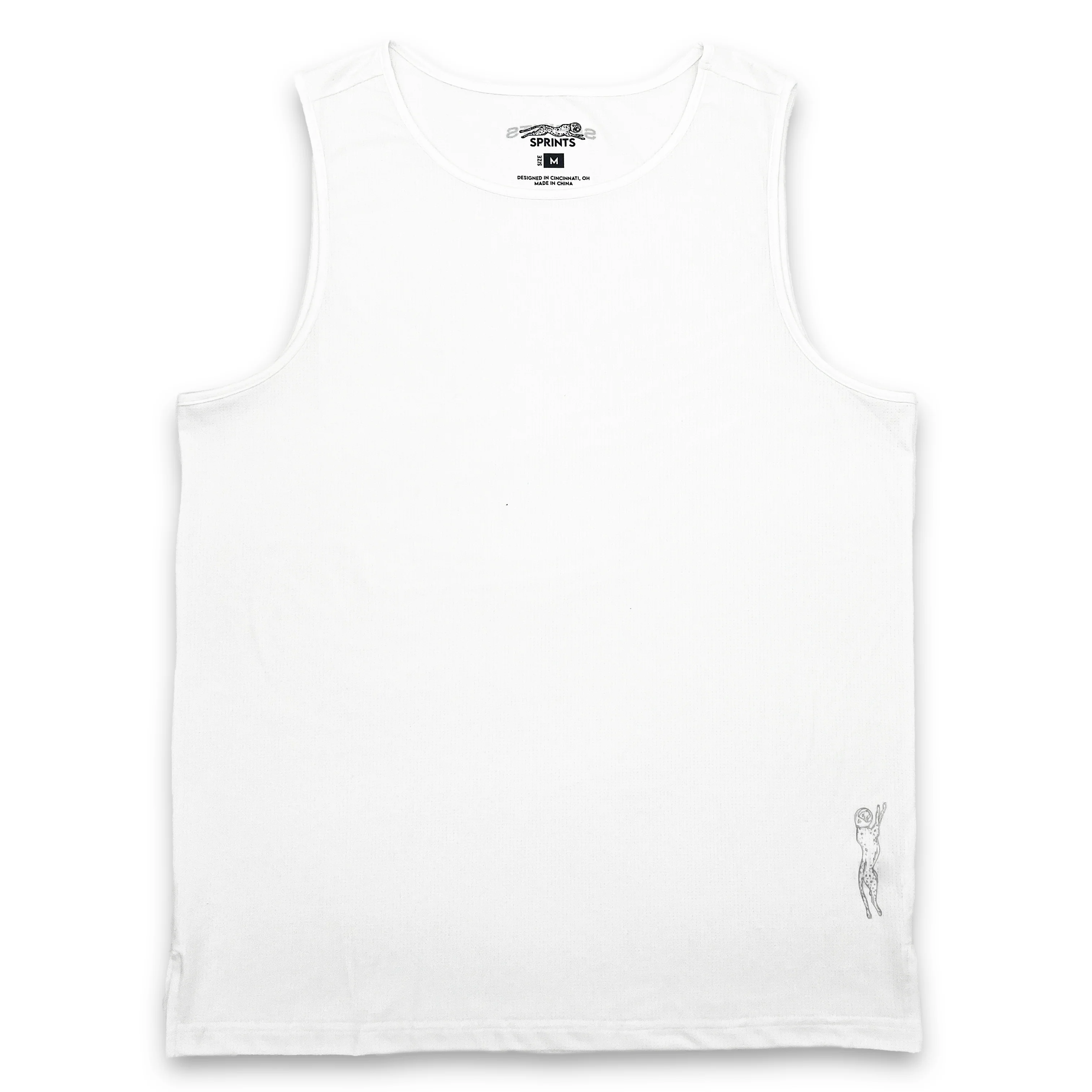 Mens Core Zero Running Tank - Stealth White