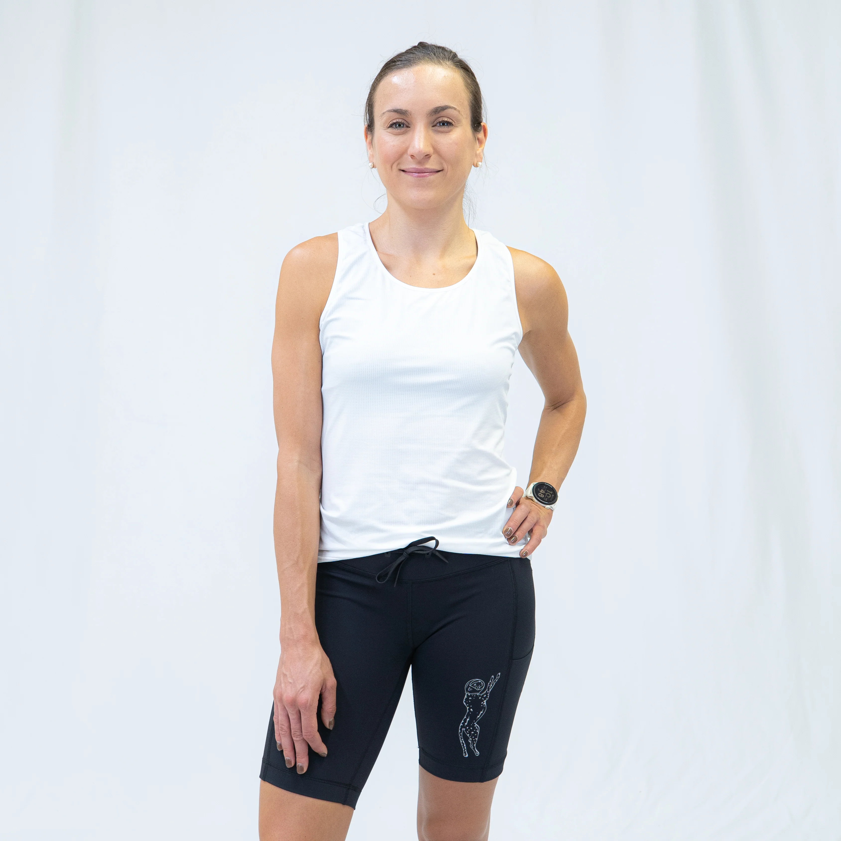 Womens Core Zero Running Tank - Stealth White - Image 4