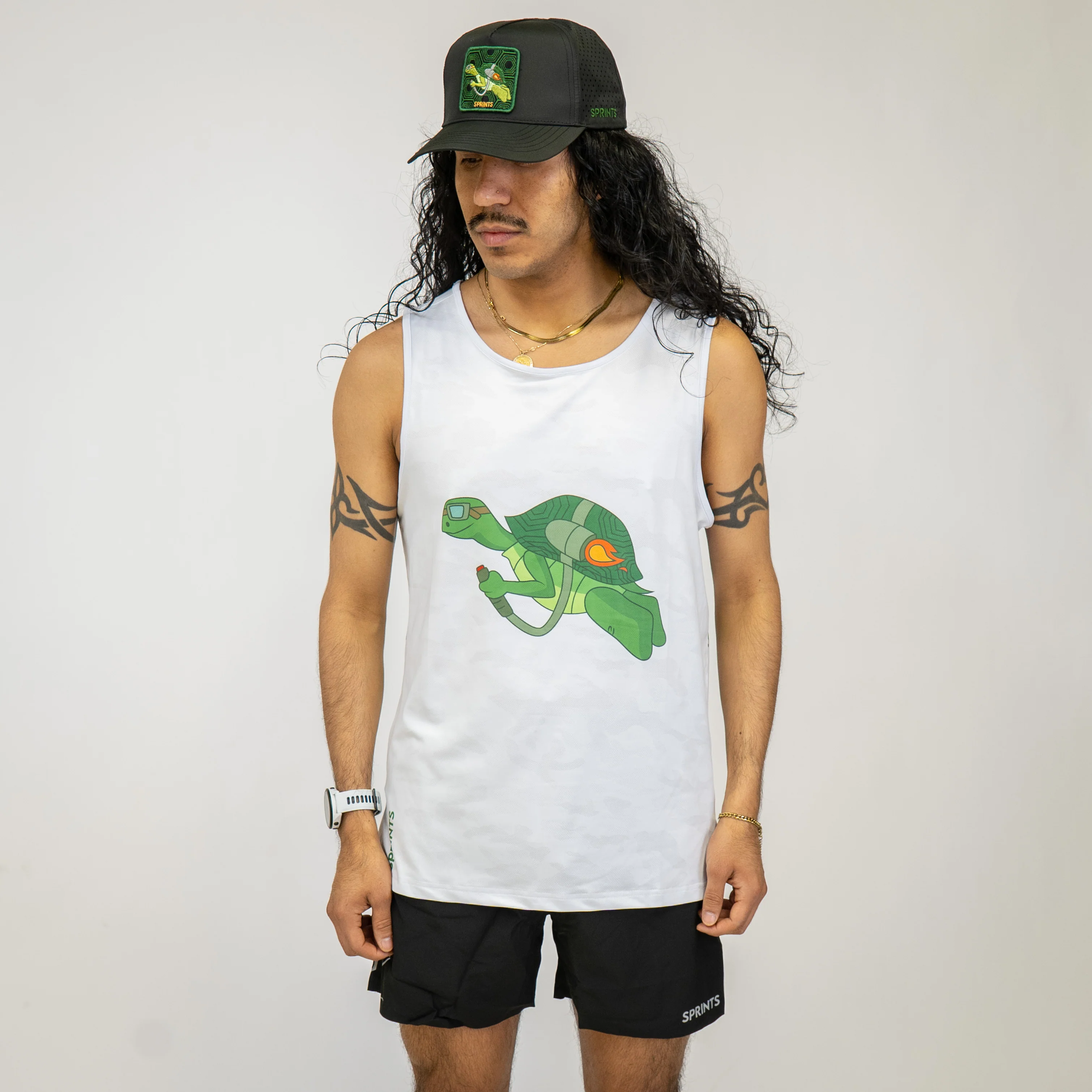 Mens Running Tank - Turbo Turtle - Image 4