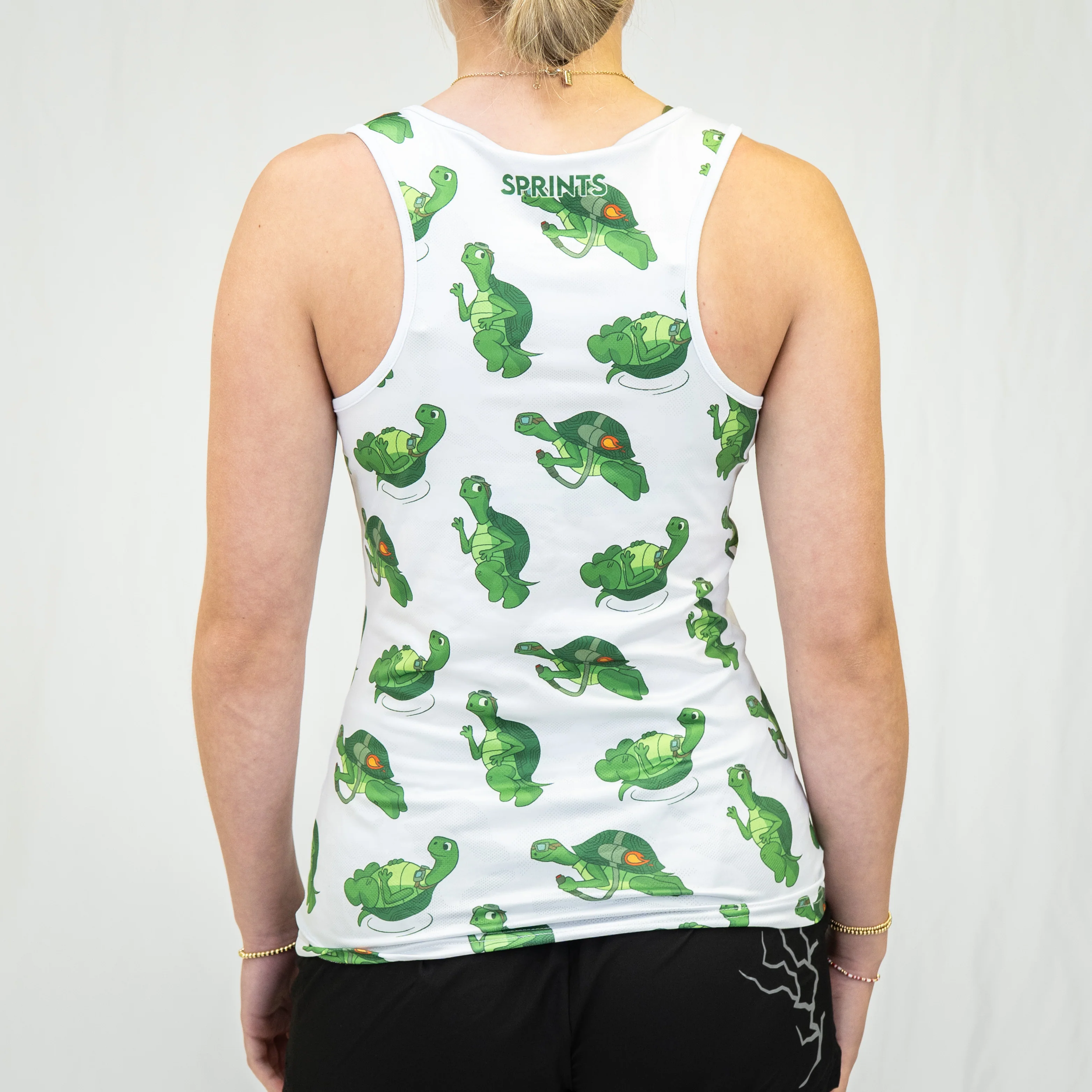 Womens Running Tank - Turbo Turtle - Image 3