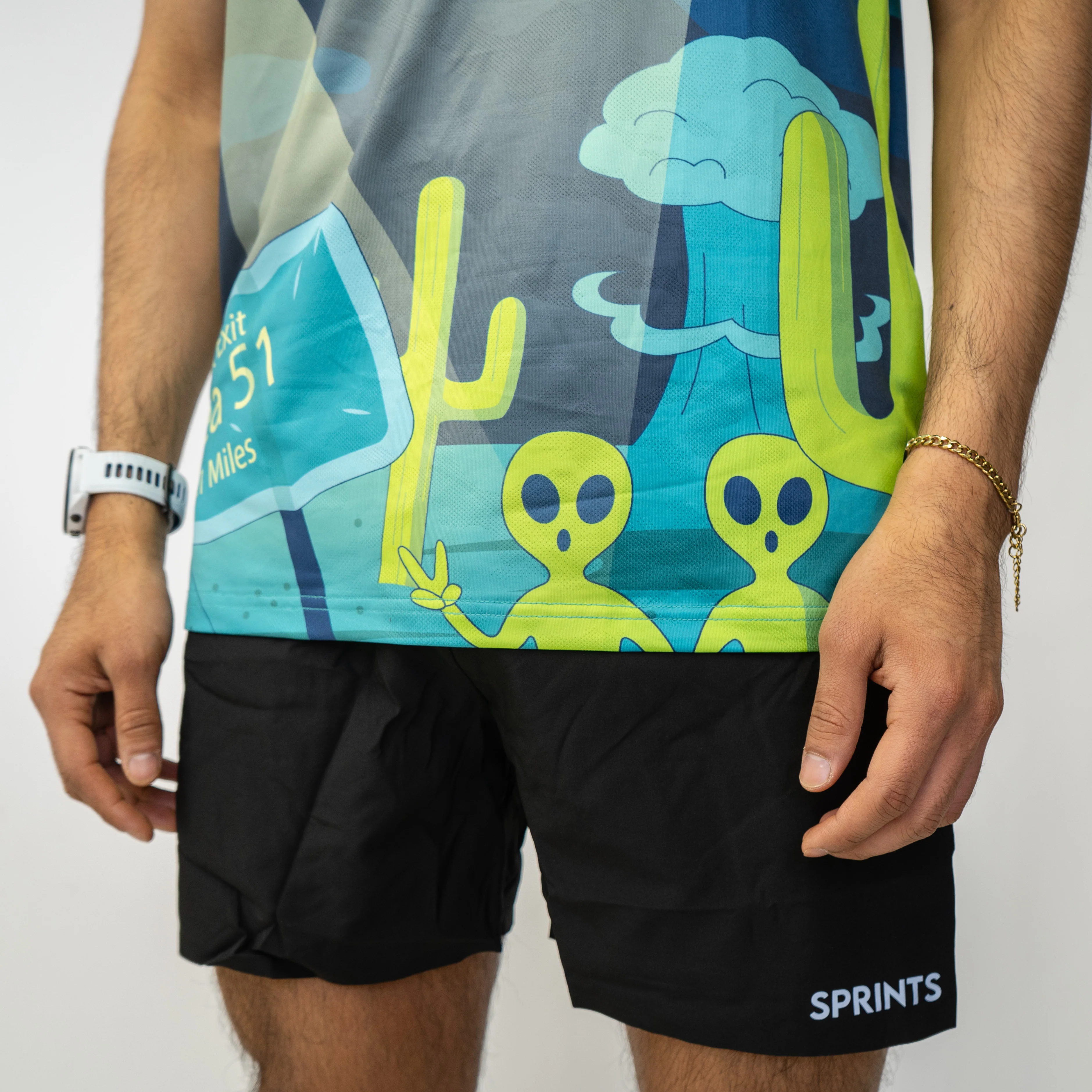 Mens Running Tank - Uninvited Alien Antics - Image 3