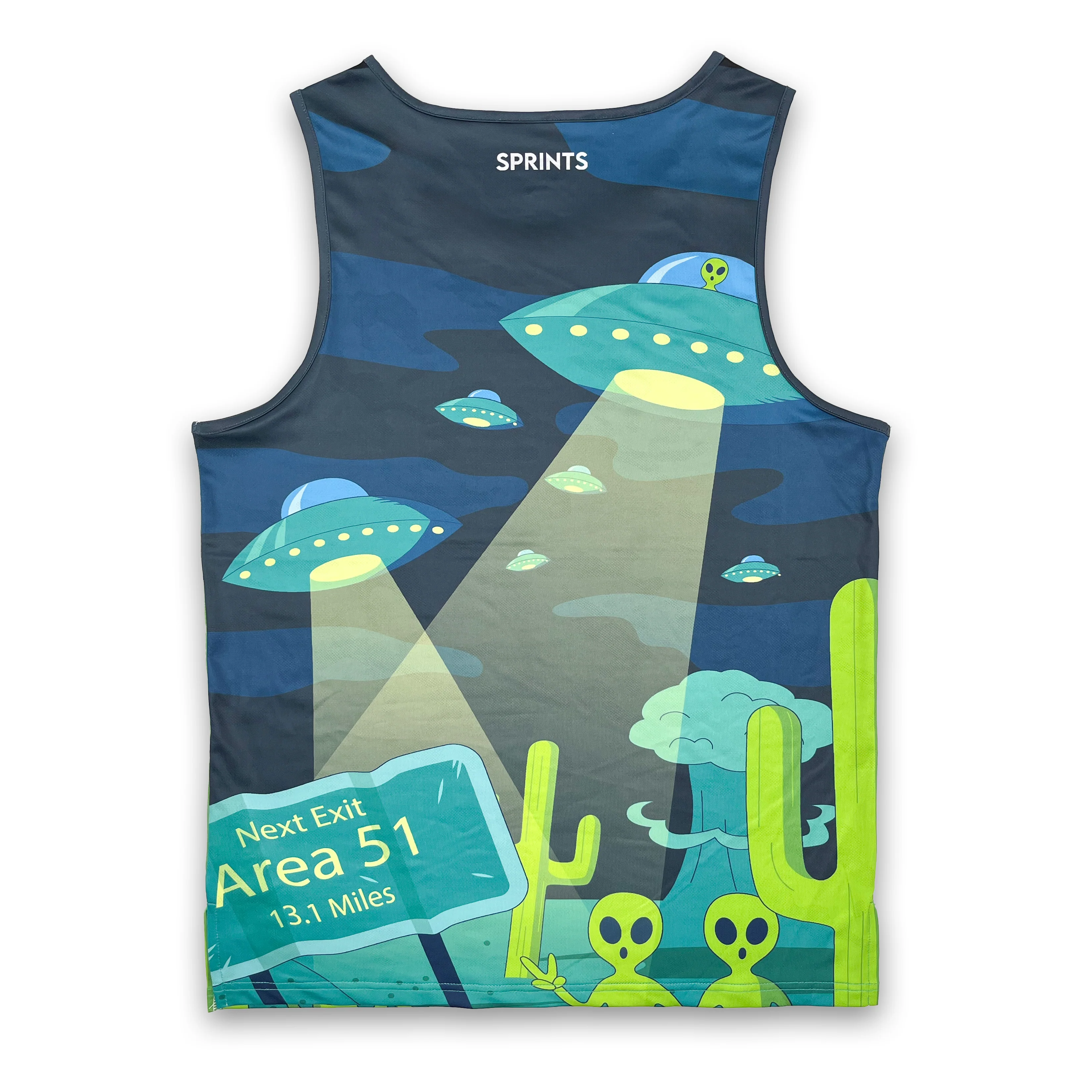 Mens Running Tank - Uninvited Alien Antics - Image 4
