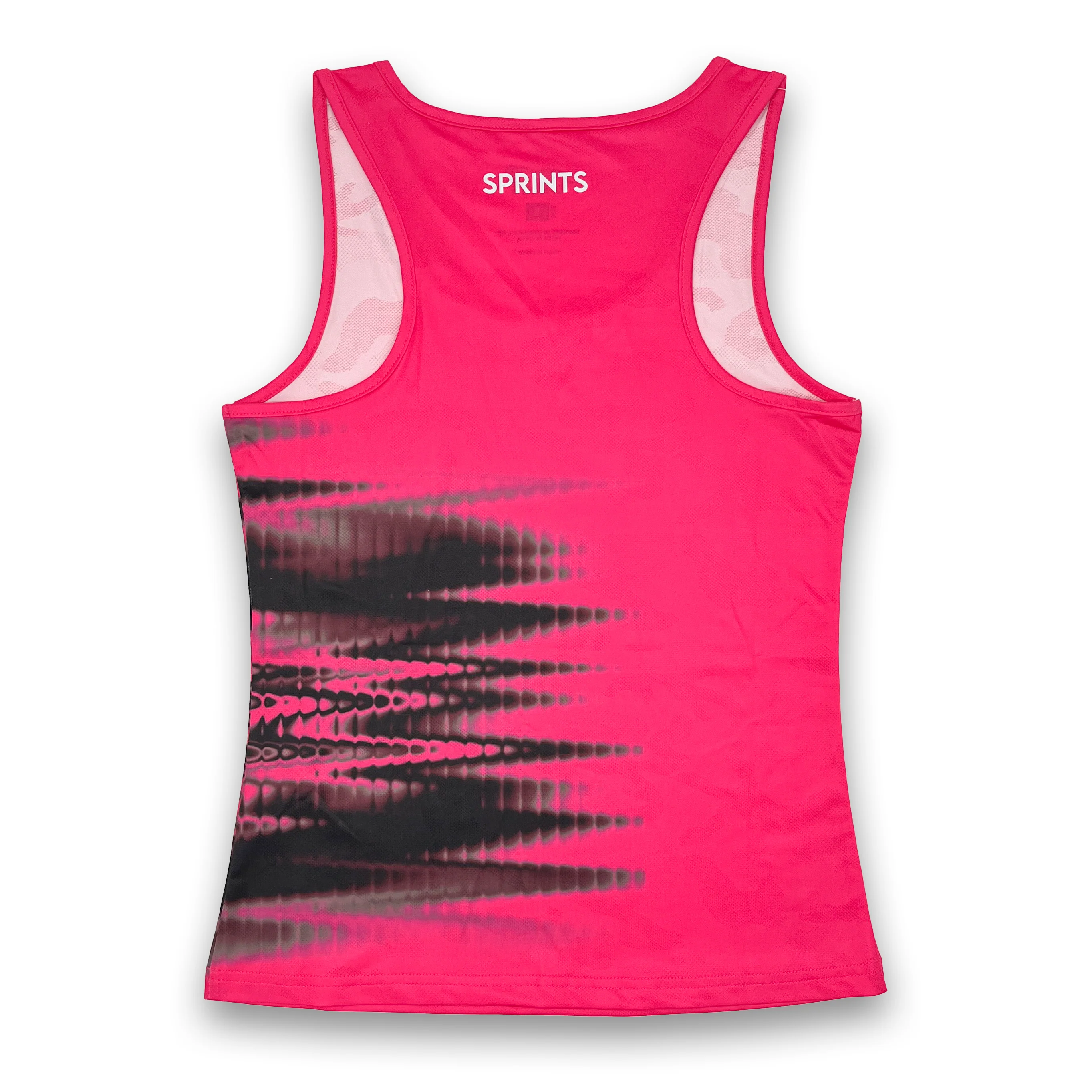 Womens Running Tank - Wave Break Pink - Image 3