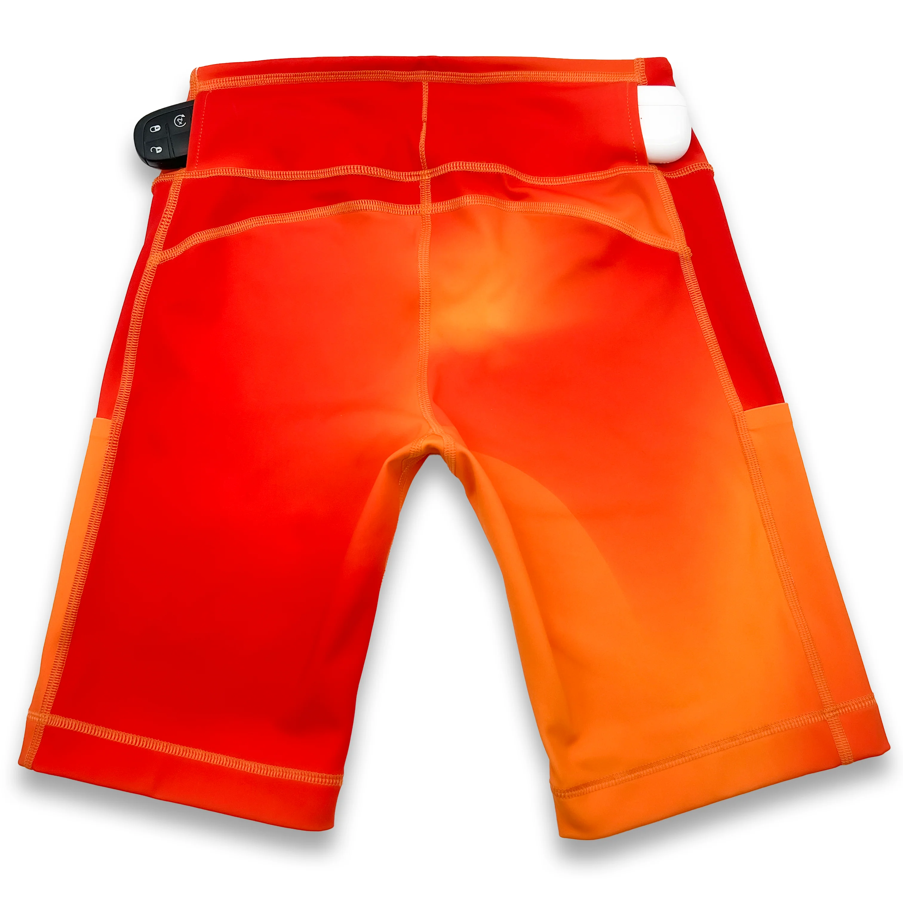 Womens Flexion 8" Compression Short - Orange Crush - Image 6