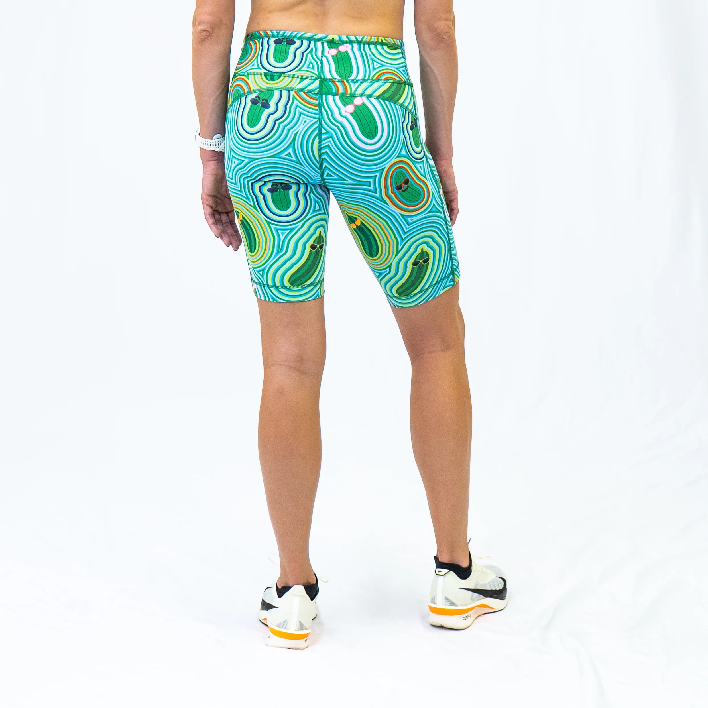 Womens Flexion 8" Compression Short - Pickle Power - Image 5